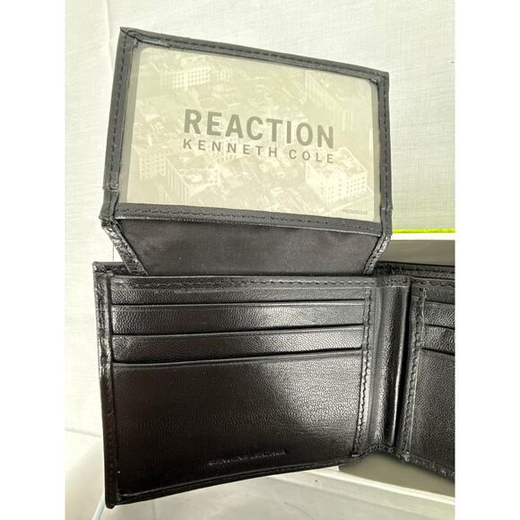 NEW Kenneth Cole Reaction Men's Genuine Leather Flip Wing Wallet - Picture 2 of 10